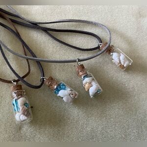 Set of 4 Handmade Seashell Pendant Necklaces, NWOT
